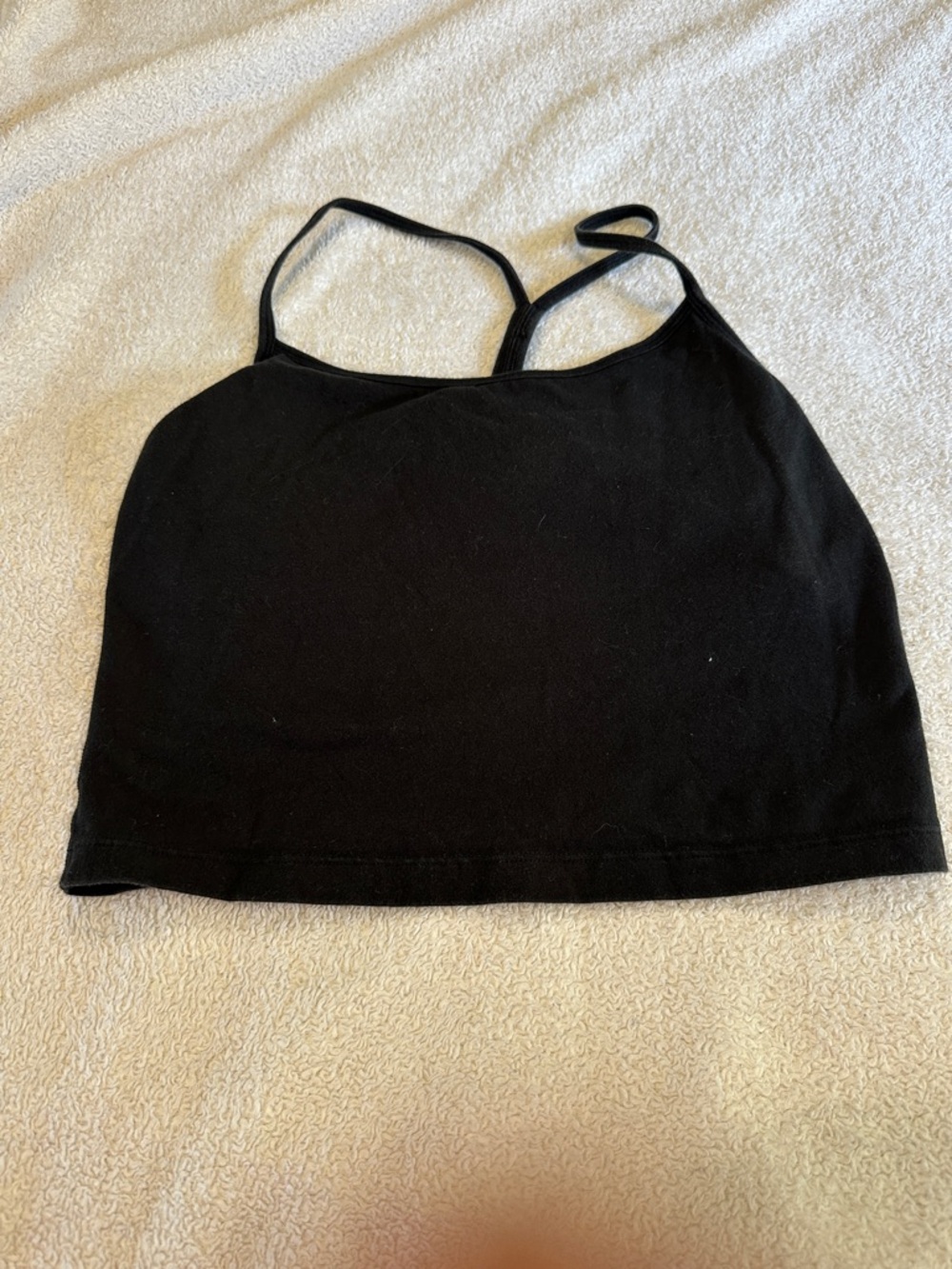 Pink - Black Cropped Tank Top size small
